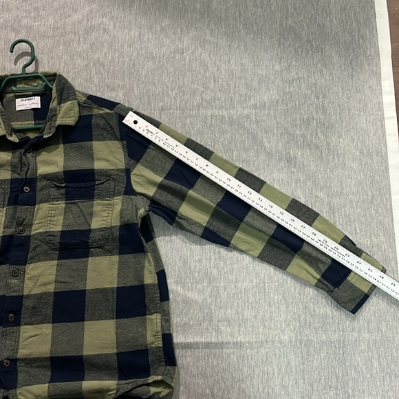 Green and blue long sleeve shirt Old Navy size Large - Picture 7 of 14